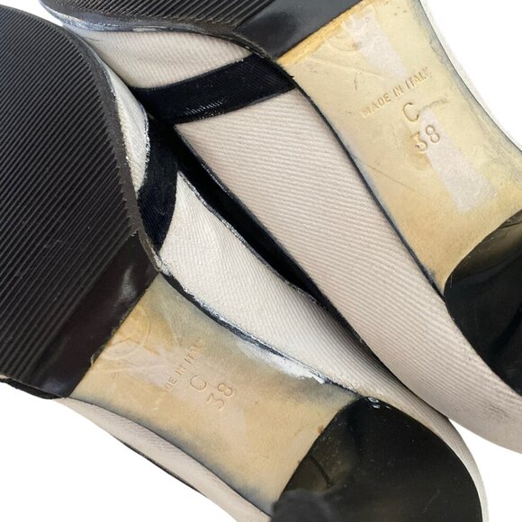 Chanel Interlocking CC Logo Grosgrain Trim Pumps - Picture 11 of 11